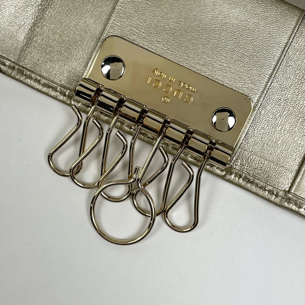 グッチ GUCCI インターロッキングG 6連 キーケース キーリング 鍵 キー