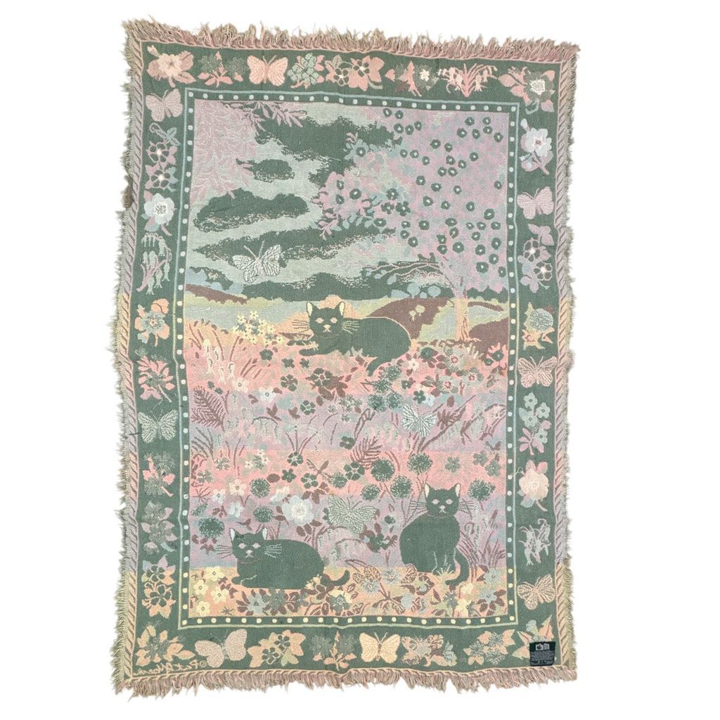 vintageラグ ブランケット マルチカバー タペストリー アニマル 動物