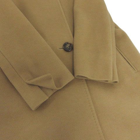 23区 オンワード樫山 ウールアンゴラノーカラーコート ベージュ系