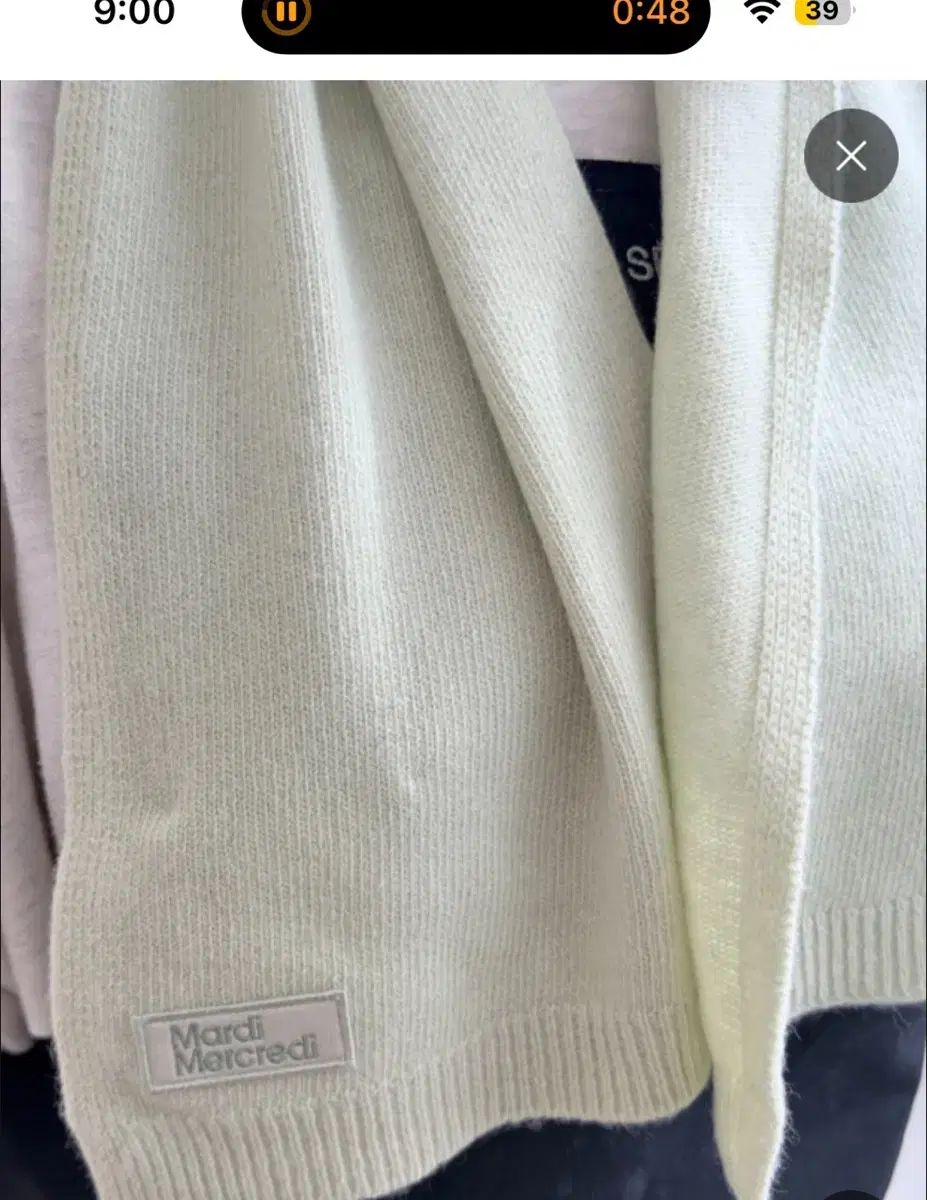 マルディメクルディ ニット マフラー 手袋 セット オートミール 新品