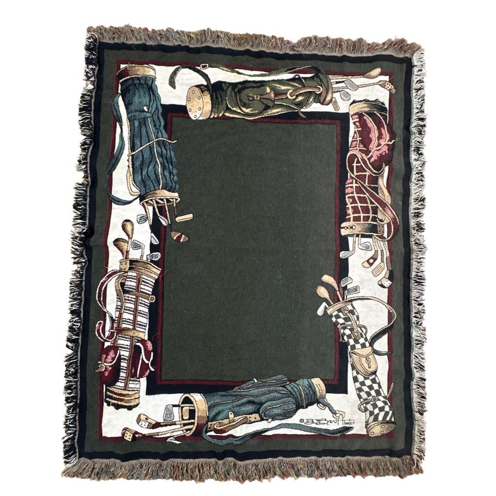 vintageラグ ブランケット マルチカバー タペストリー USA製 MADE IN