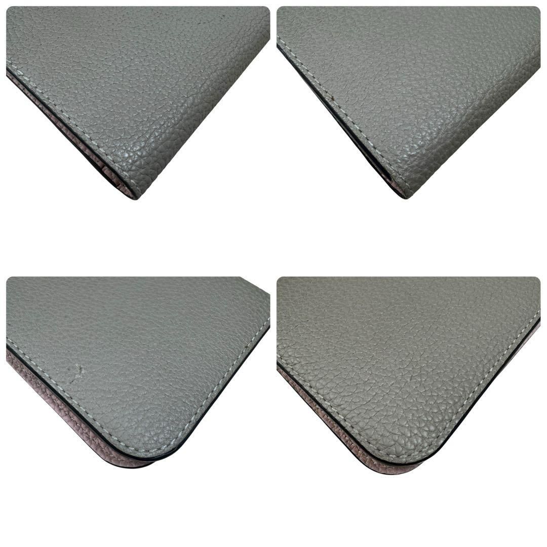 ボナベンチュラ手帳型ケース グレー ボナベンチュラ iPhone15Pro 手帳型ケース チャコール×トゥルーグレー