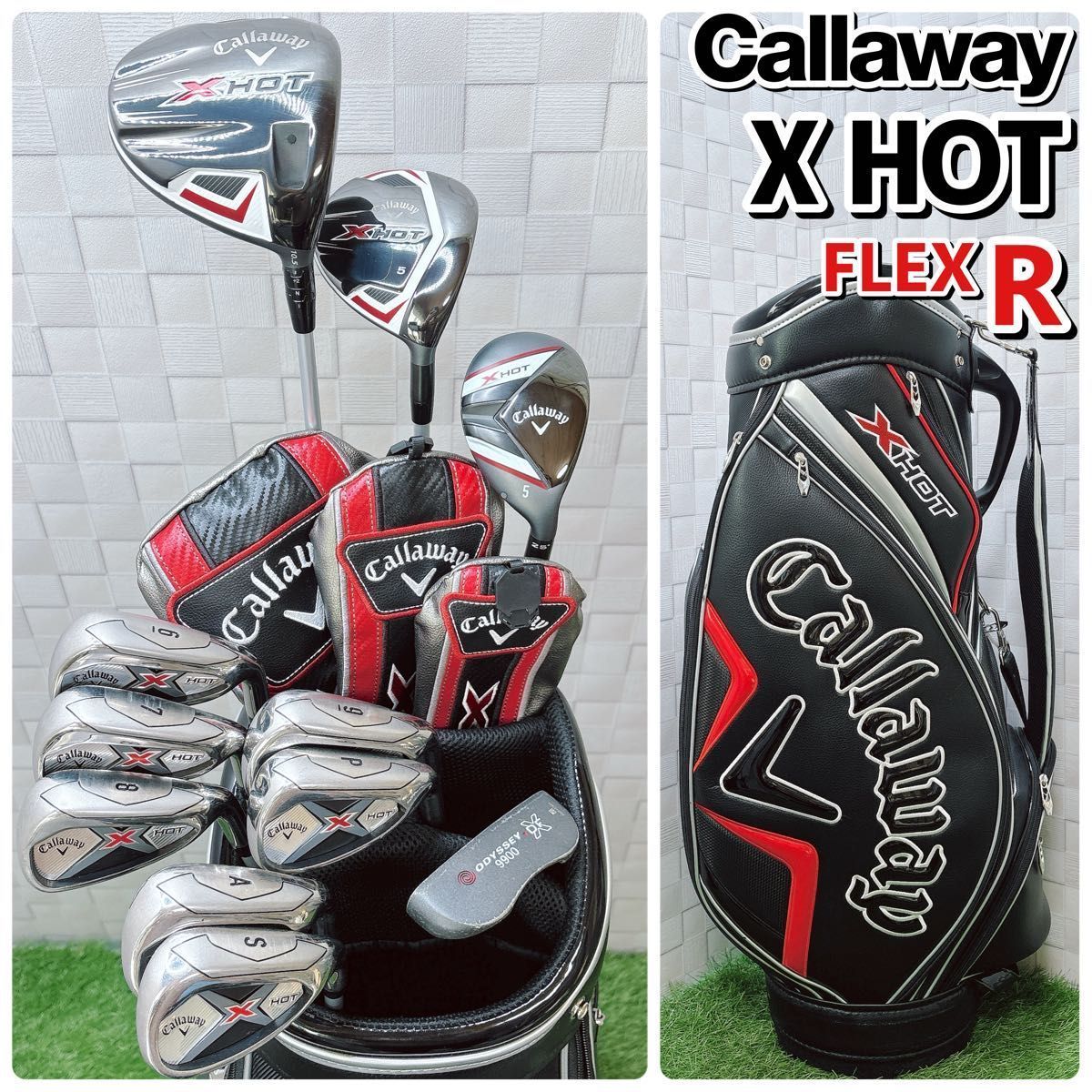 キャロウェイ X HOT メンズゴルフ 11本 キャディバッグ付き R 右利き