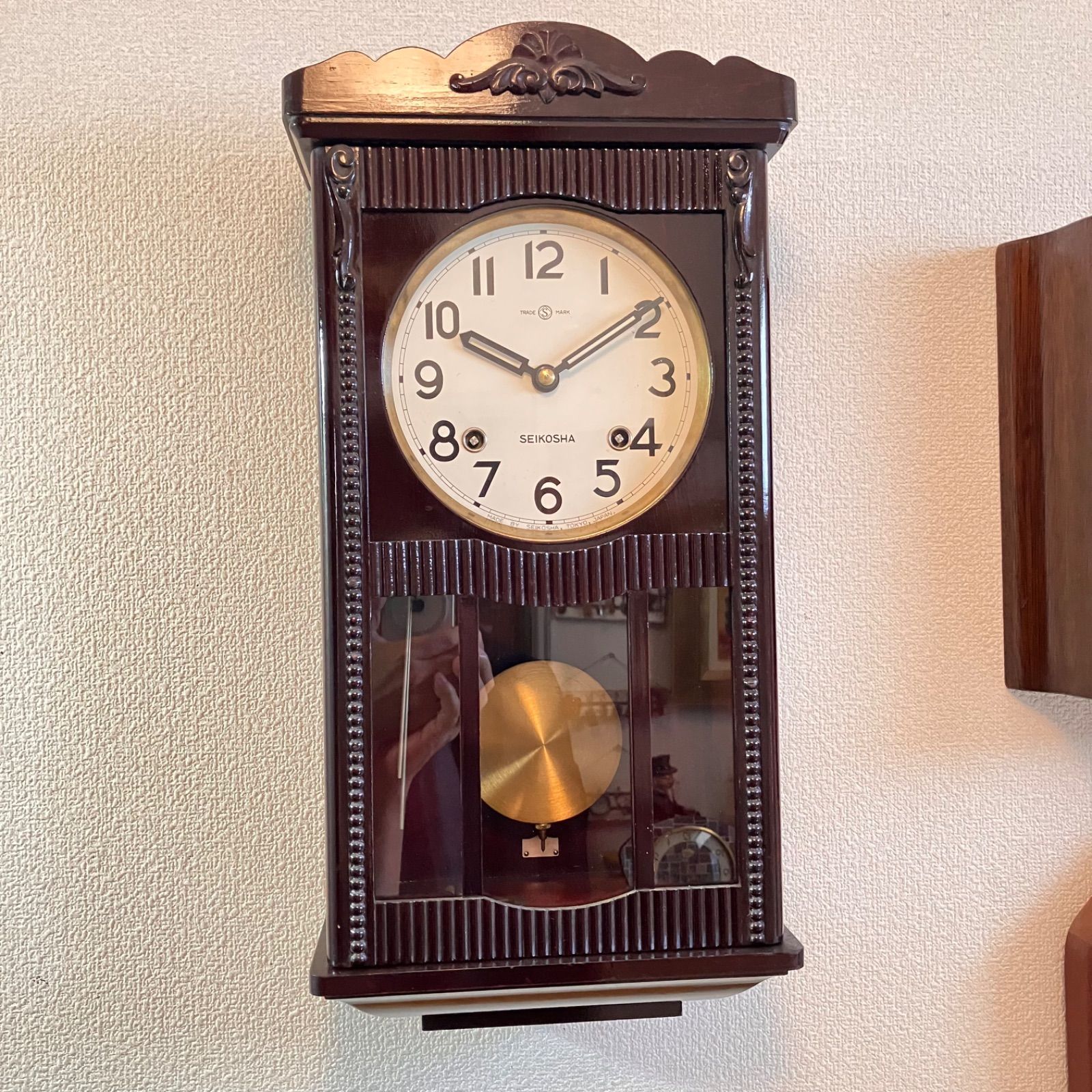 昭和レトロ 精工舎 宮型本打ち掛時計 オーバーホール済 稼働品 - メルカリ