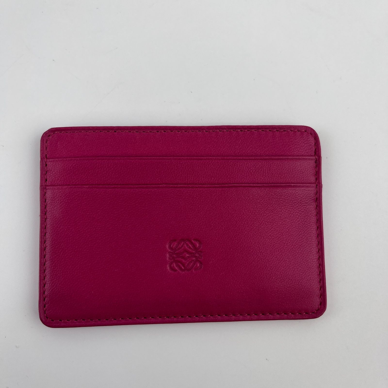 中古】LOEWE ロエベ アナグラム カードケース レザー ピンク
