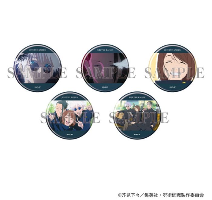 缶バッジ「呪術廻戦 懐玉・玉折」08/場面写イラスト 全5種コンプリート