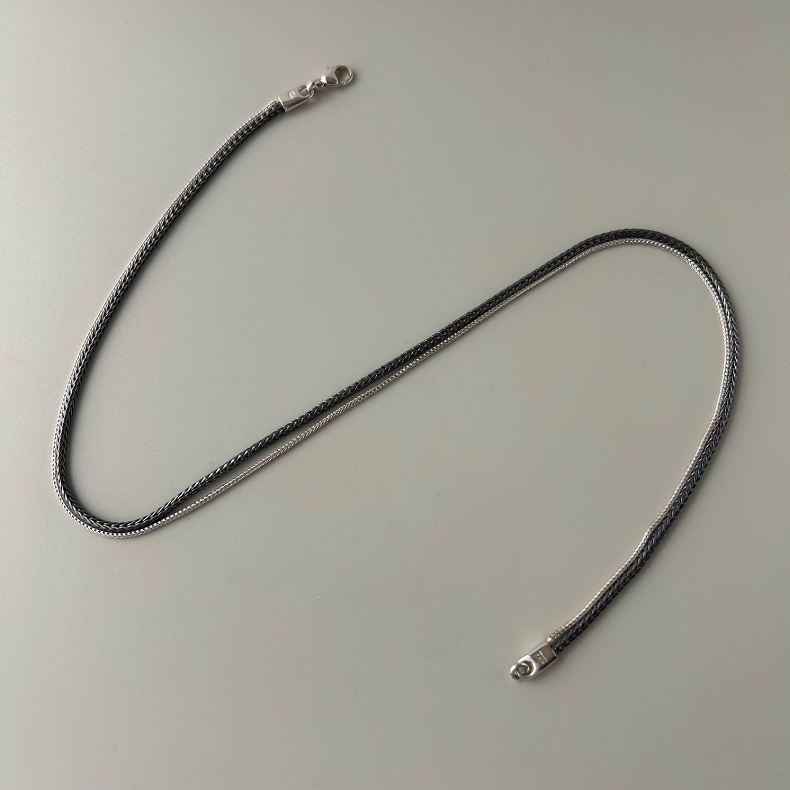 ジョージジェンセン ダブルチェーン ネックレス AG925 Georg Jensen