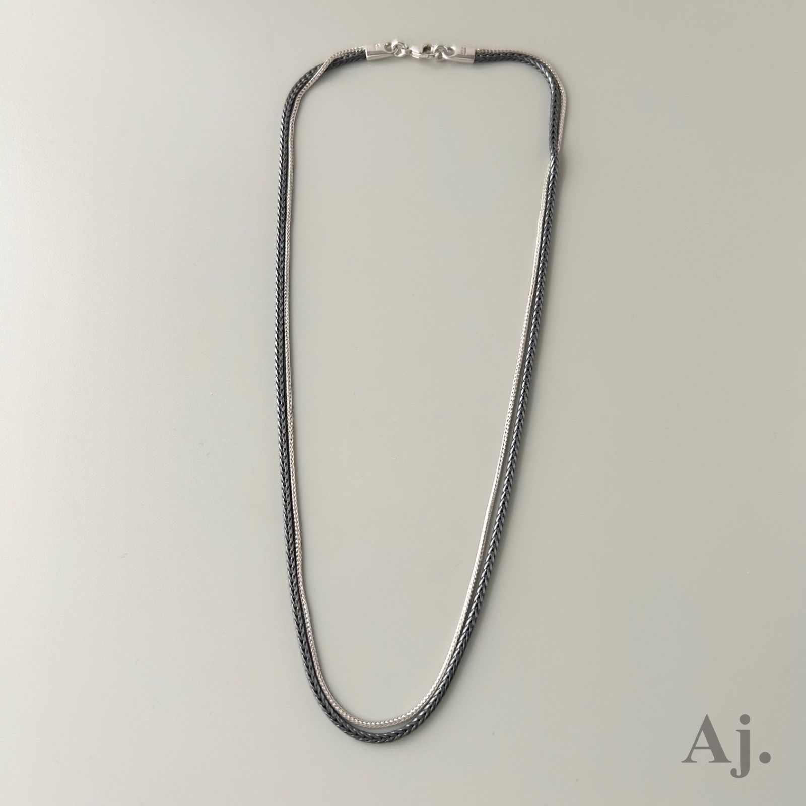 ◇ジョージジェンセン◇清掃消毒済 2002年 ネックレス Ag925 12.32 ジョージジェンセン ダブルチェーン ネックレス AG925 Georg Jensen
