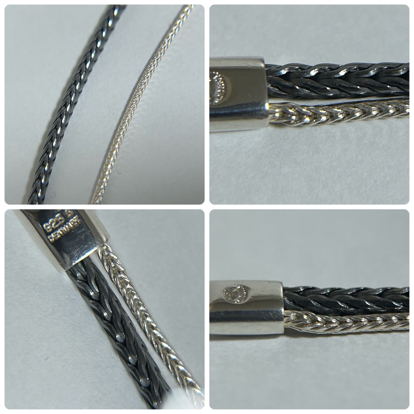 ジョージジェンセン ダブルチェーン ネックレス AG925 Georg Jensen