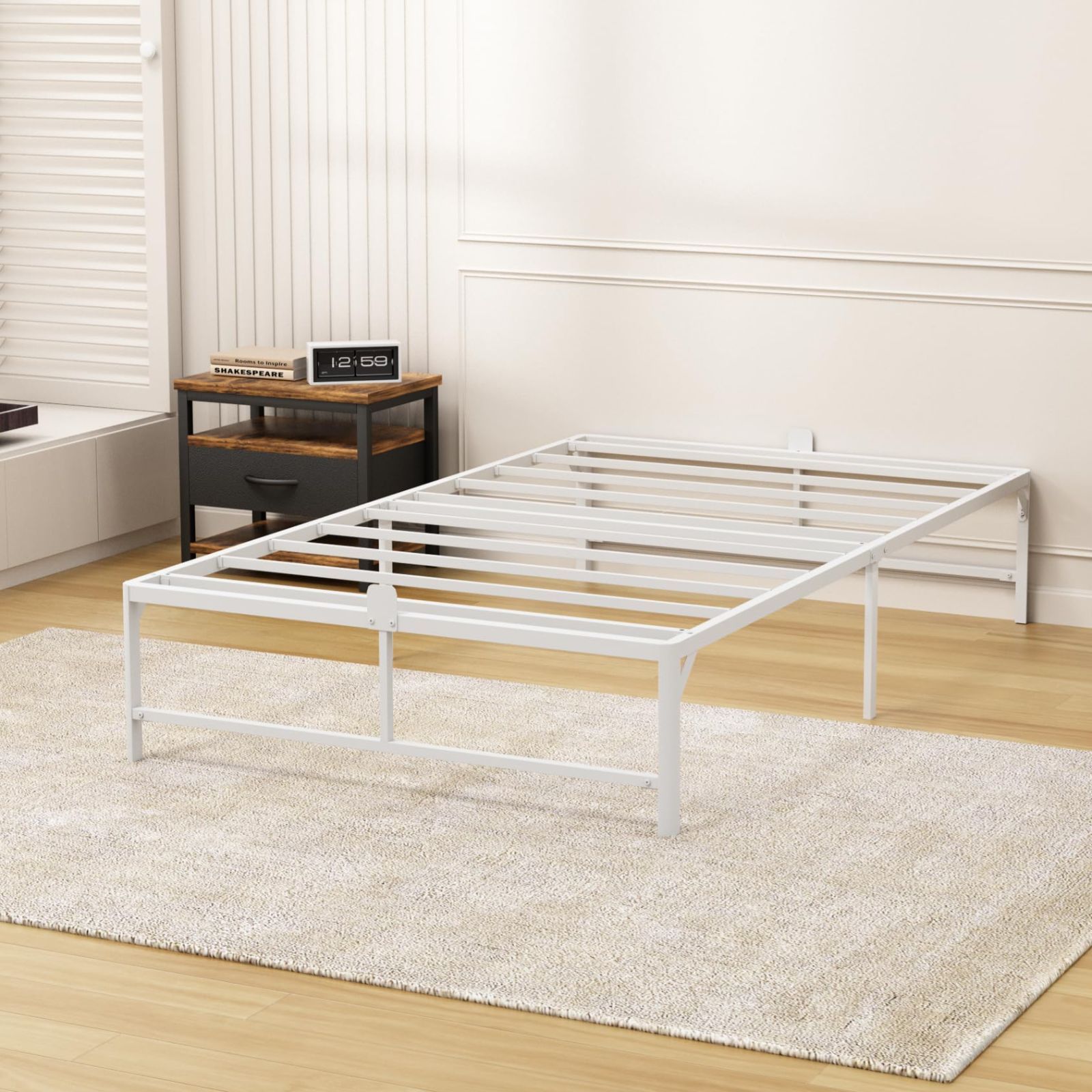 在庫処分 通気性 フレーム 静音 ベッド スチール製すのこ 耐久性