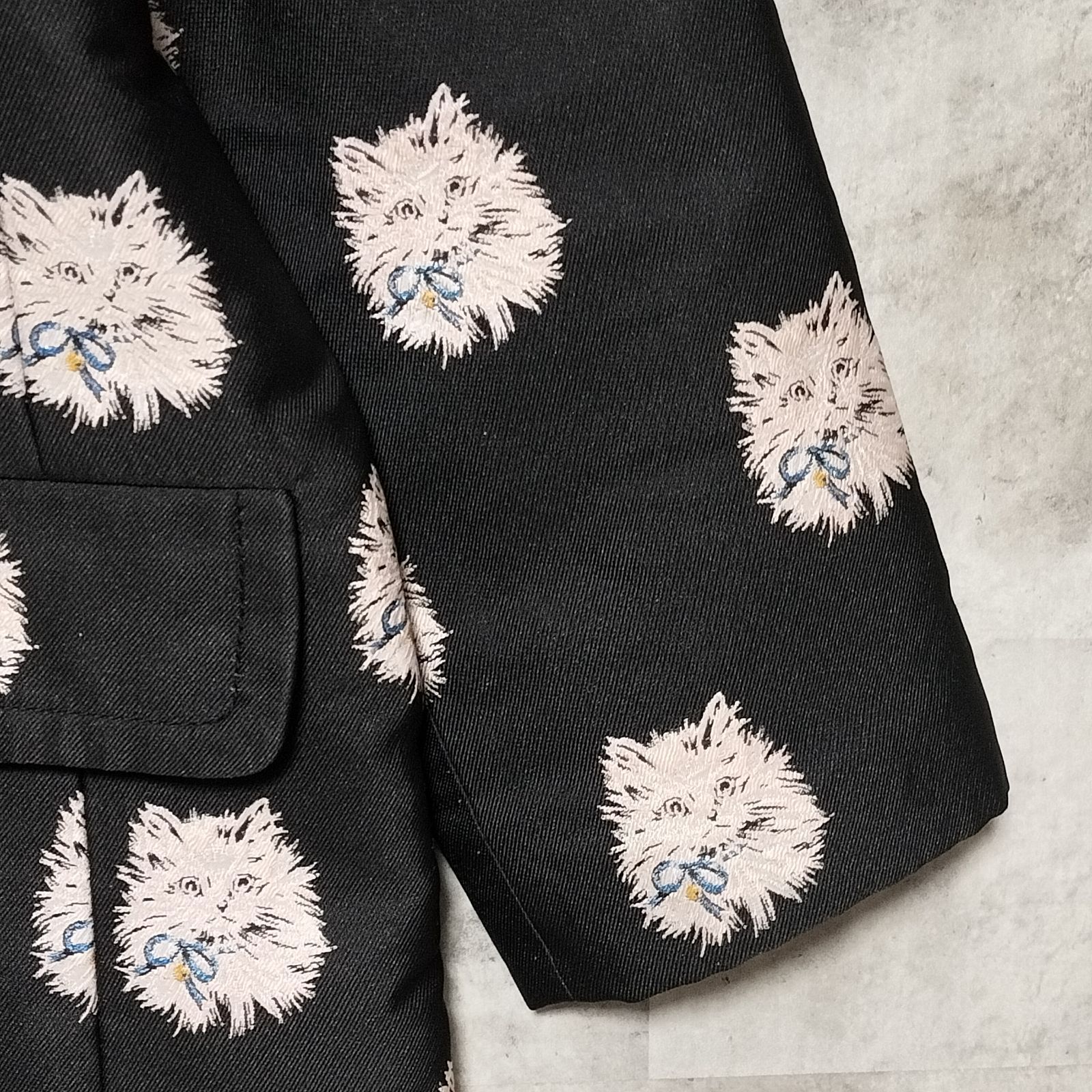 kate spade ゼブラ柄ファーコート 美品】kate spade NEW YORK ファー付き キャットドット ジャガード