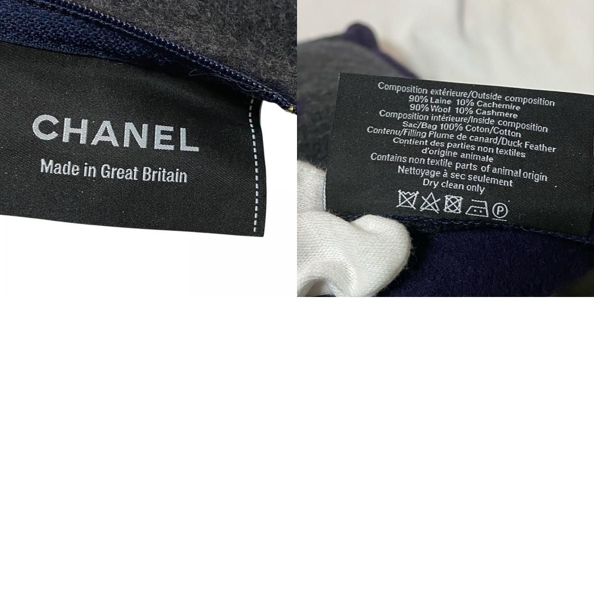 シャネルCHANEL バイカラー ココマーク クッション ウール カシミヤ シャネル CHANEL バイカラー ココマーク クッション ウール カシミヤ