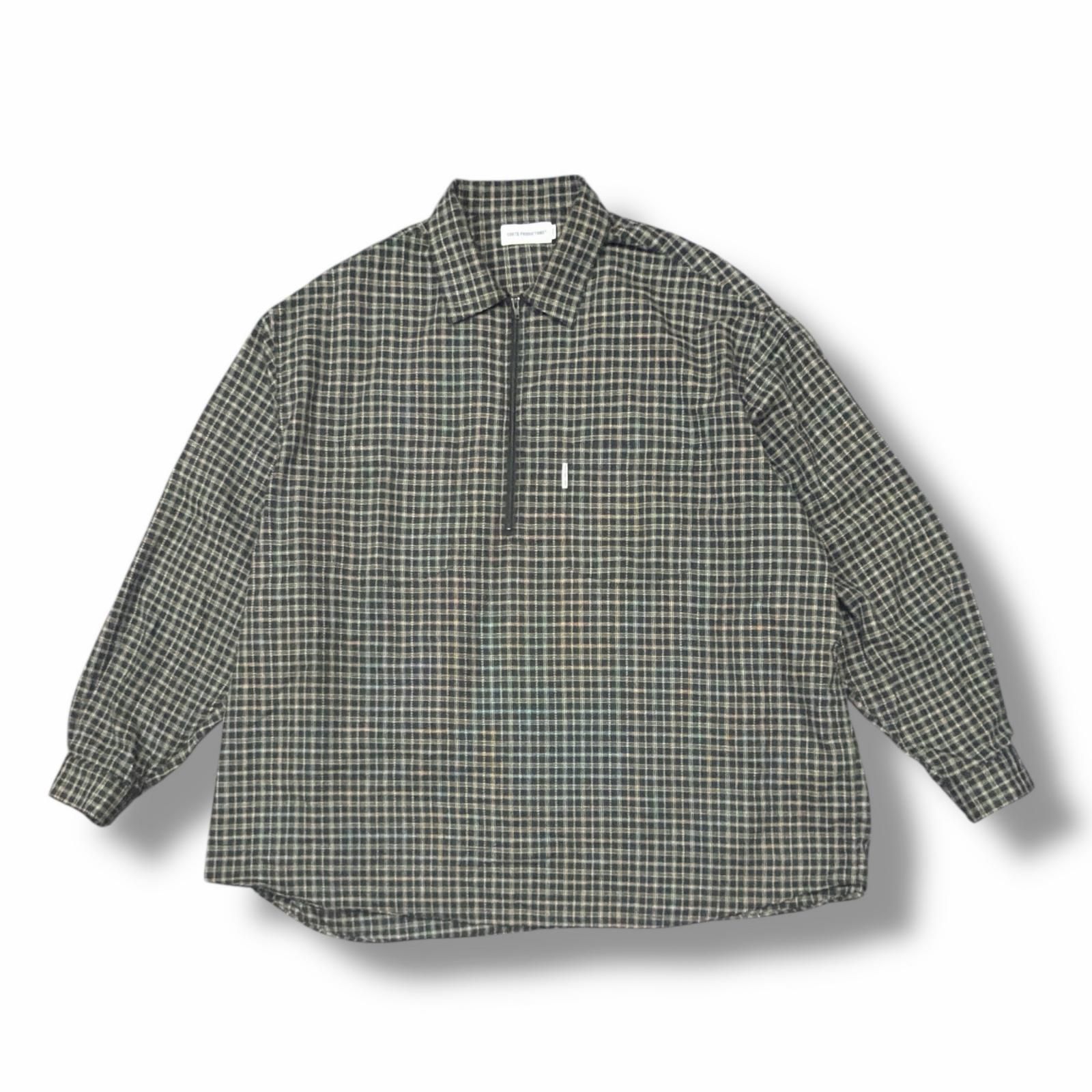 参考上代30800円 COOTIE 25SS Amundsen Check Overized Half Zip L/S
