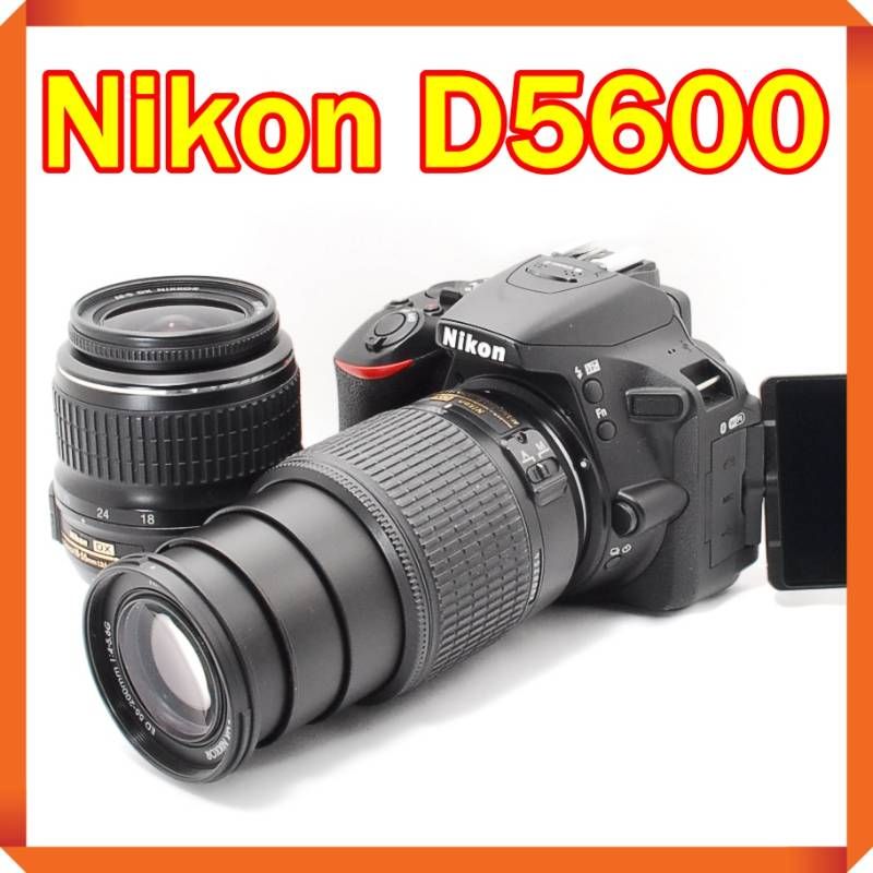シャッター数521回 Nikon D5600 ダブルレンズセット カメラバッグ付き