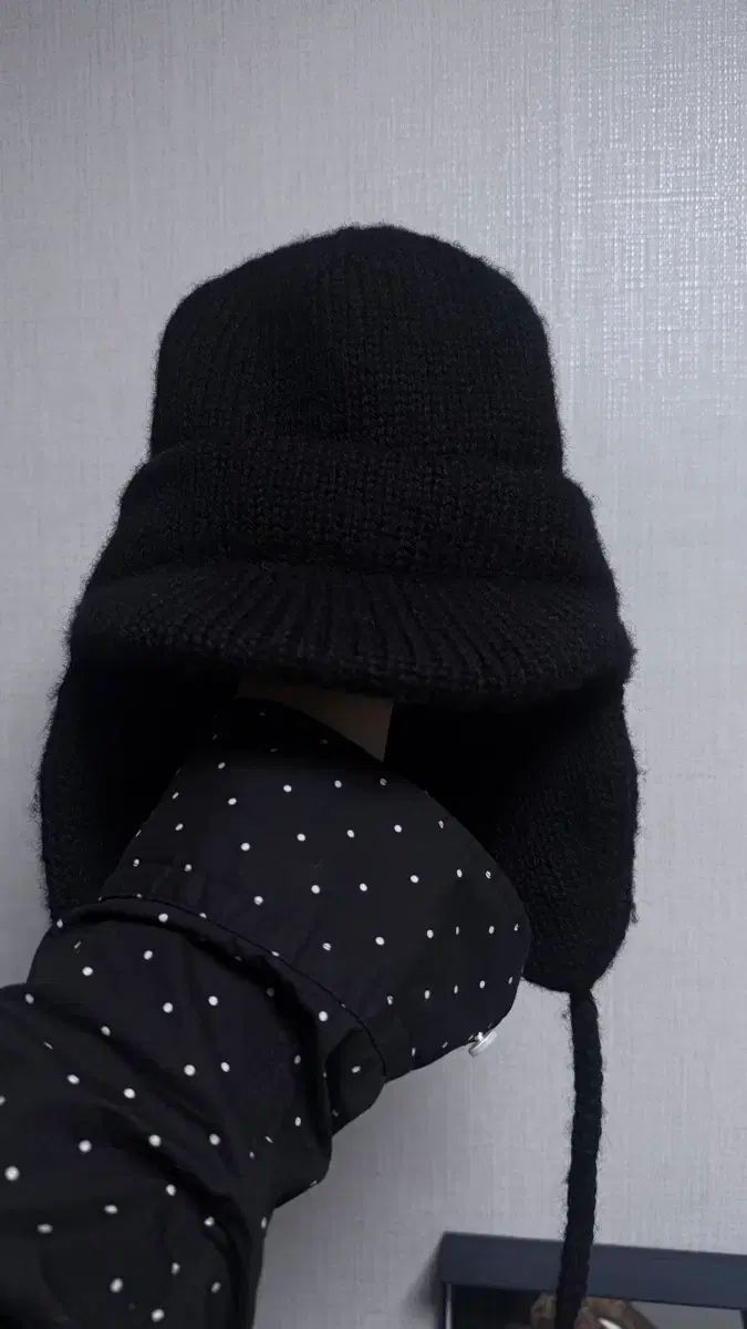 NUMBER NINE ニット帽 イヤーフラップ ブラック カシミヤ100% NINE TAILOR(ナインテイラー) カシミアニットキャップ Cashmere Watch