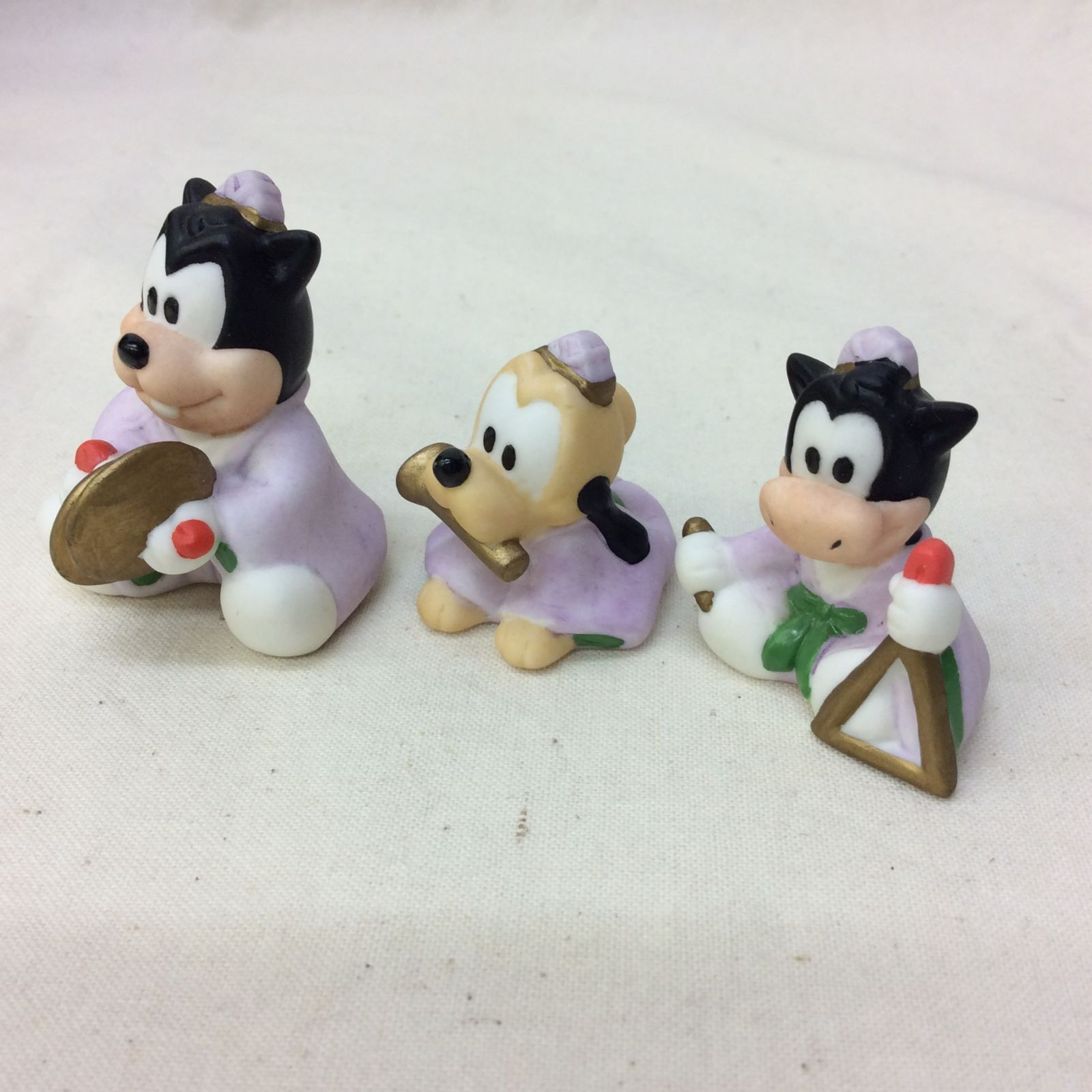 状態良好品】Disney ひな人形セット 3段 ベビーシリーズ ひな祭り 陶器