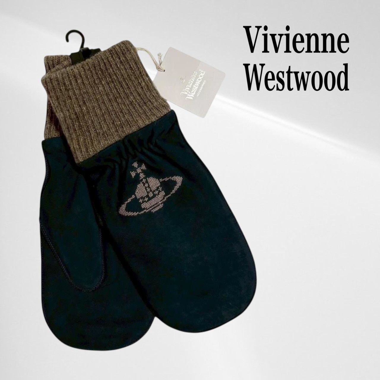 【新品】ヴィヴィアンウエストウッド✨羊革ミトン グローブ 手袋 ネイビー レザー タグ付き・未使用品】 ヴィヴィアン ウエストウッド メンズ 手袋