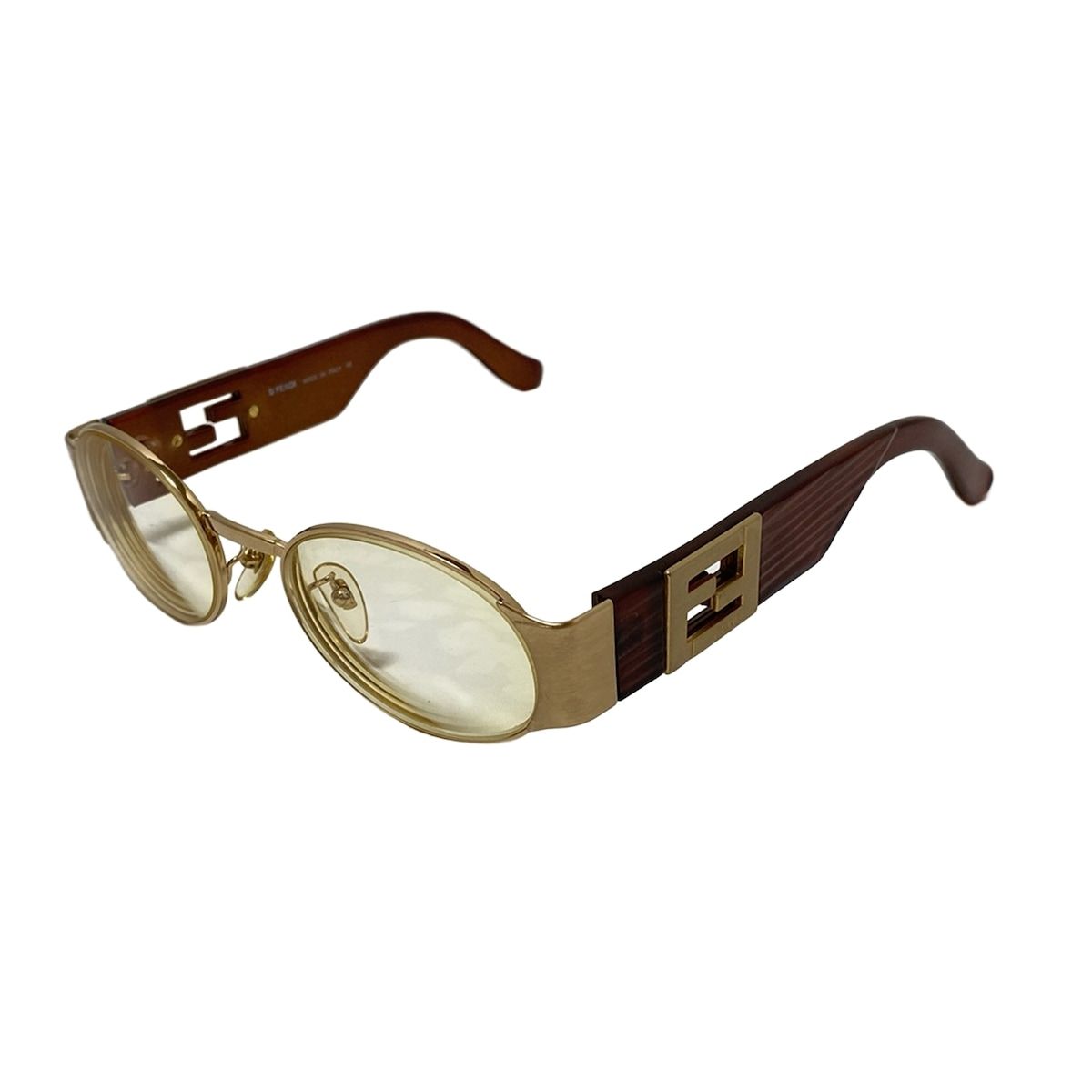 FENDI フェンディ ゴールドカラー サングラス SL7031 Fendi Gold Frame Logo Sunglasses SL 7031 Golden Plastic ref