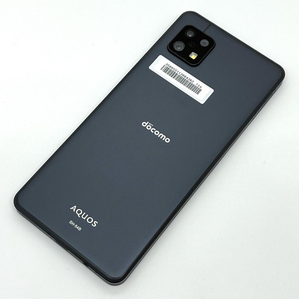 美品】AQUOS sense6 SH-54B docomo SIMフリー 64GB／4GB ブラック 白