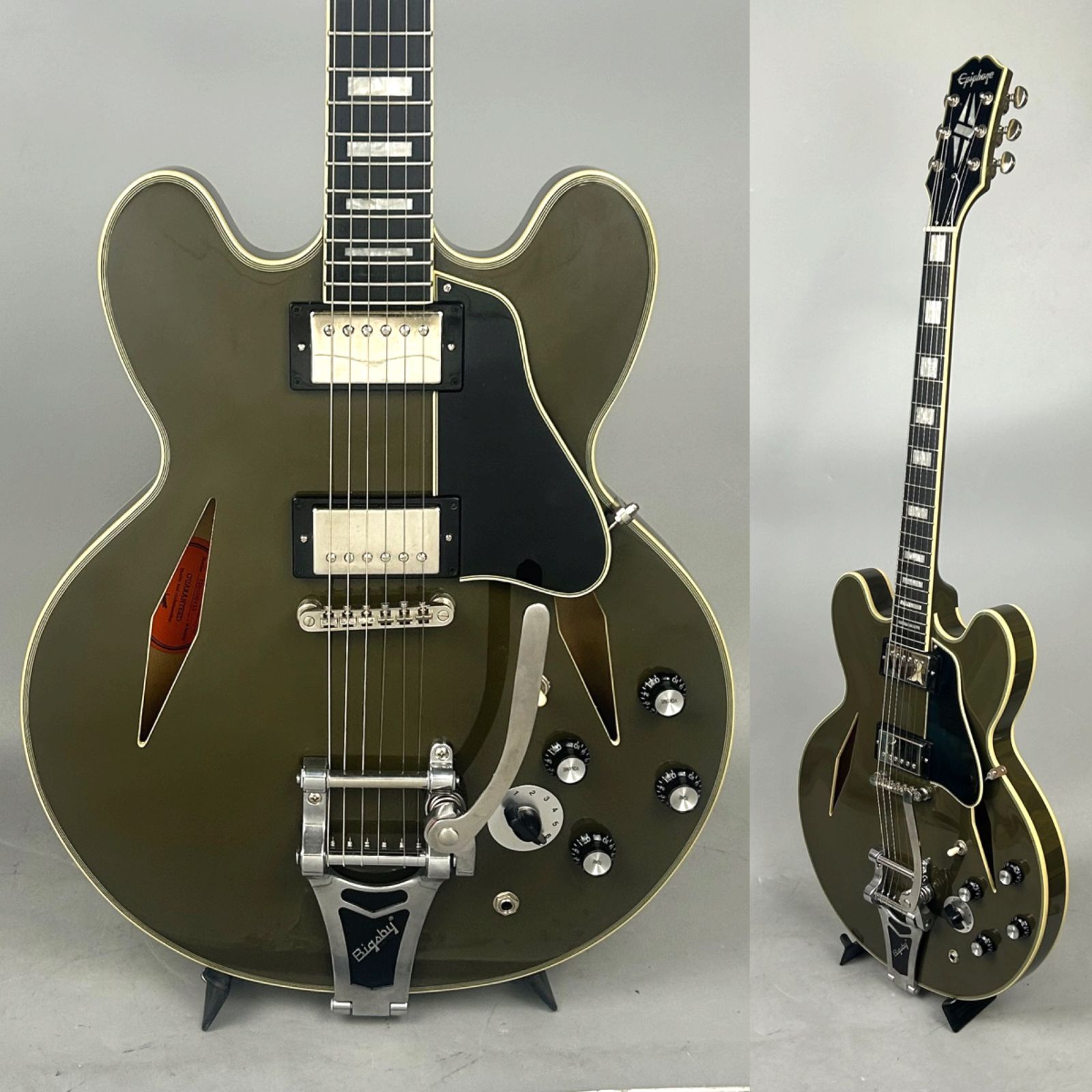 Epiphone Shinichi Ubukata ES-355 Custom Bigsby ver.02 Olive Drab 