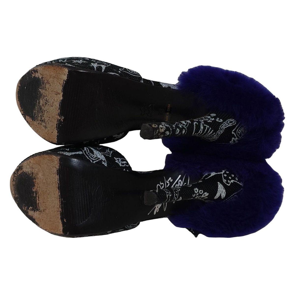 ツルバイマリコオイカワ パンプス 36 レディース - 黒×白×パープル