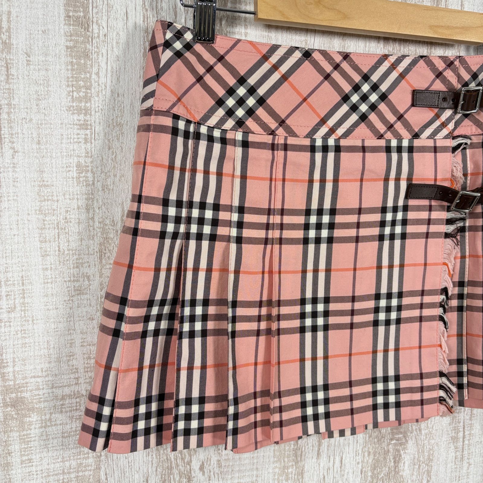 BURBERRY BLUE LABEL バーバリーブルーレーベル ベルト付き フリンジ