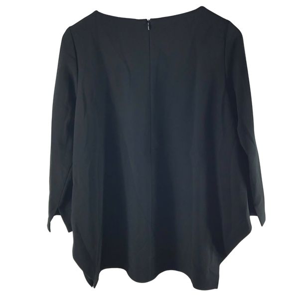 モガ MOGA カットソー 長袖 バックファスナー シンプルデザイン 黒 3