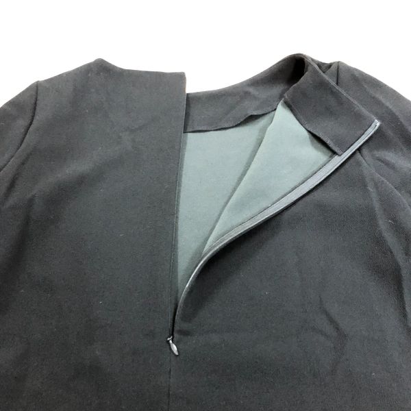 モガ MOGA カットソー 長袖 バックファスナー シンプルデザイン 黒 3