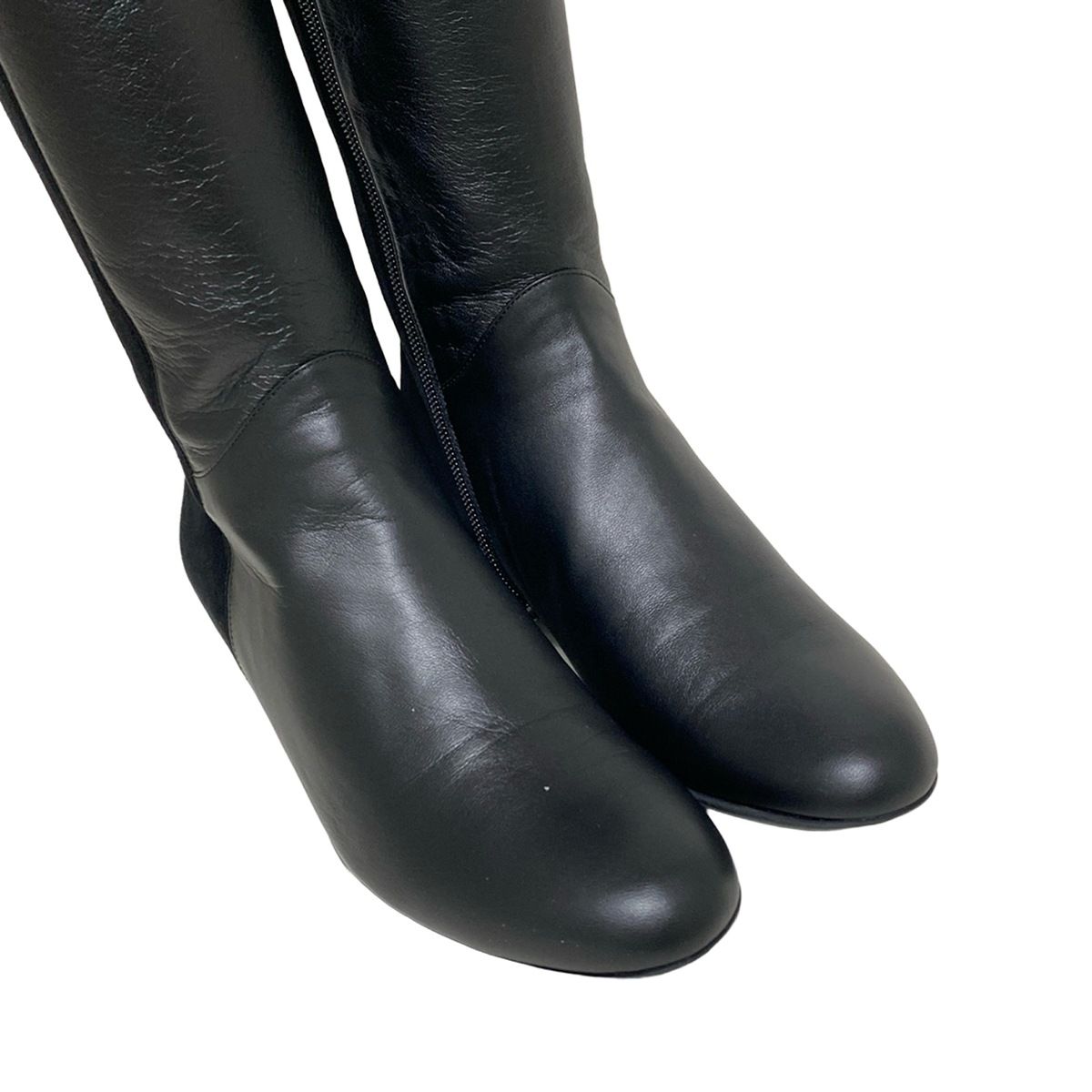 【今だけ限定価格】銀座Yoshinoya黒レザーロングブーツ 銀座ヨシノヤ/Yoshinoya(ギンザヨシノヤ) ロングブーツ 23.5