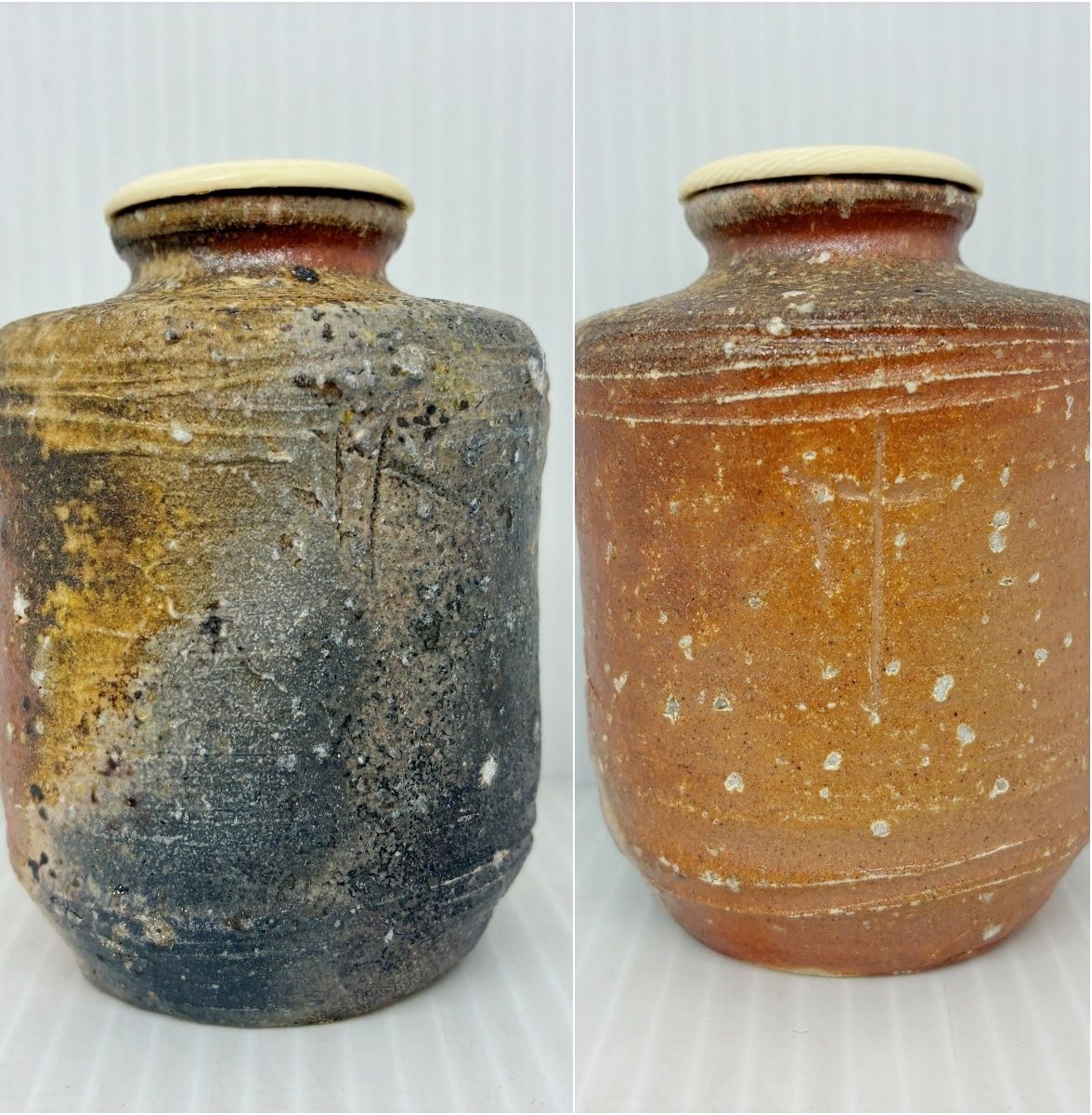 茶道具 信楽 茶入 楽斎 仕覆入り 木箱入り 中古品□ - メルカリ