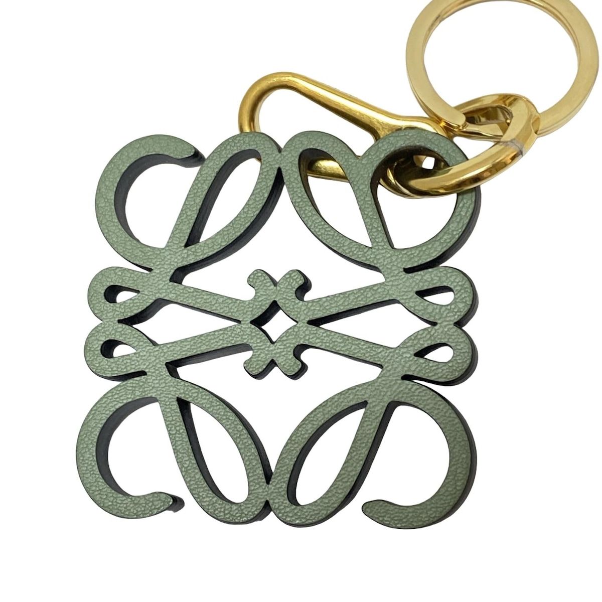 美品 LOEWE ロエベ キーリング ロゴ レザー ブラック ゴールド チャーム LOEWE（ロエベ） キーリング ブラック LOEWE Bold Keyring C554231X42