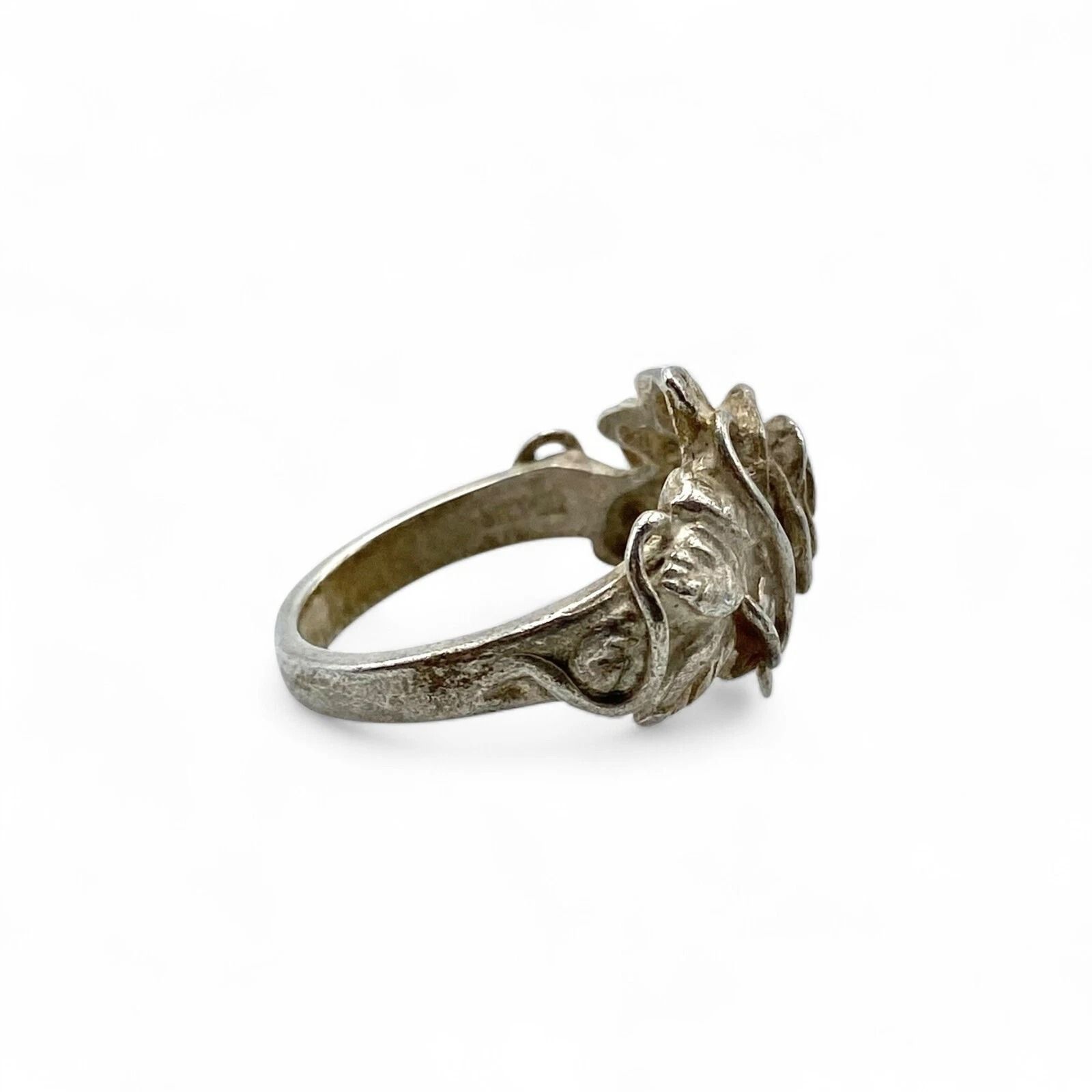 銀の薔薇】ローズモチーフ Silver 925 刻印 90s Vintage Design Ring 