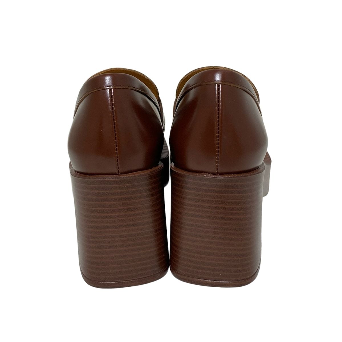 TOD'S(トッズ) ローファー 37 レディース Tタイムレス ブラウン 厚底