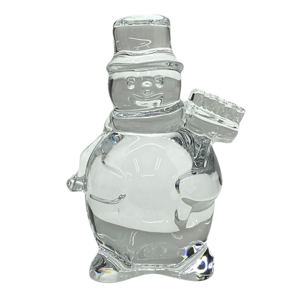 バカラ オブジェ 置物 インテリア フィギュリン スノーマン 雪だるま