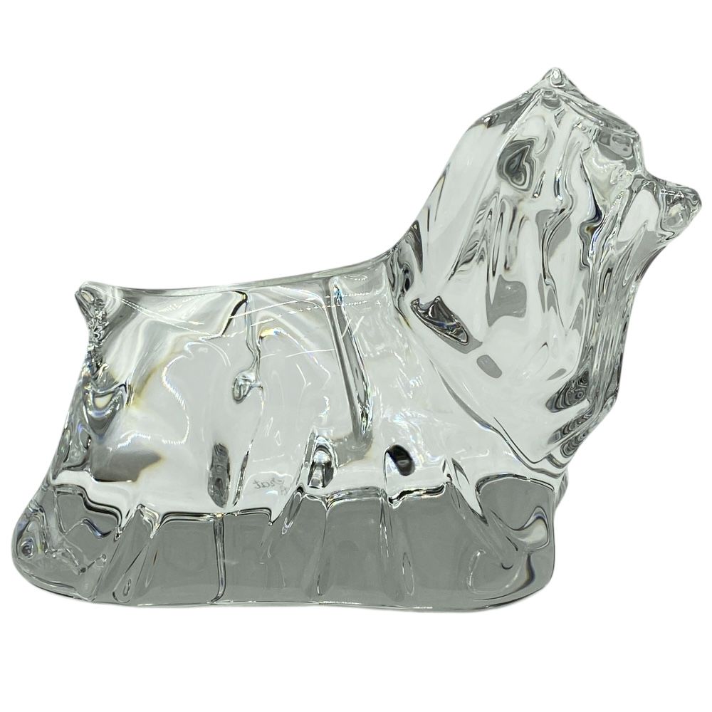 バカラ オブジェ 置物 インテリア フィギュリン 犬 ヨークシャーテリア