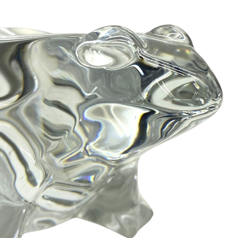 バカラ　BACCARAT　クリスタルガラス　カエル バカラ（Baccarat） カエル 緑色のクリスタル フィギュリン