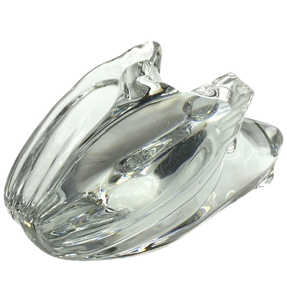 Baccarat バカラ 蛙 グリーンカエルフィギュリンクリスタル オブジェ バカラ（Baccarat） カエル 緑色のクリスタル フィギュリン