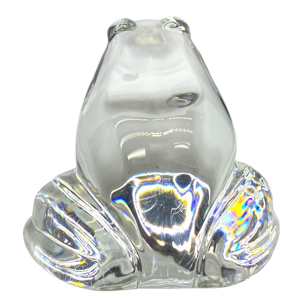 Baccarat バカラ 蛙 グリーンカエルフィギュリンクリスタル オブジェ Baccarat バカラ 蛙 グリーンカエルフィギュリンクリスタル オブジェ