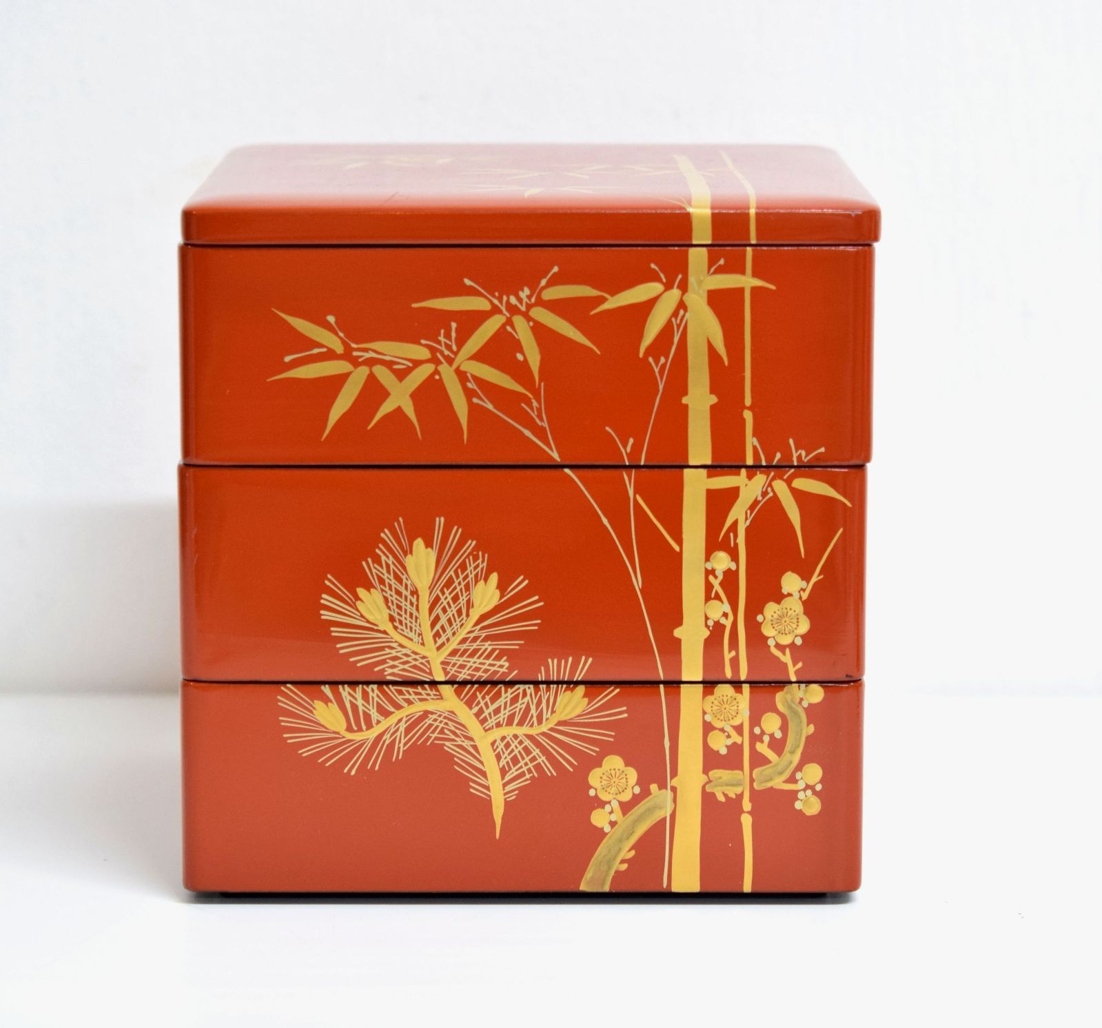 【未使用】会津塗 木製漆器 重箱 3段 松竹梅柄 1000090.jpg