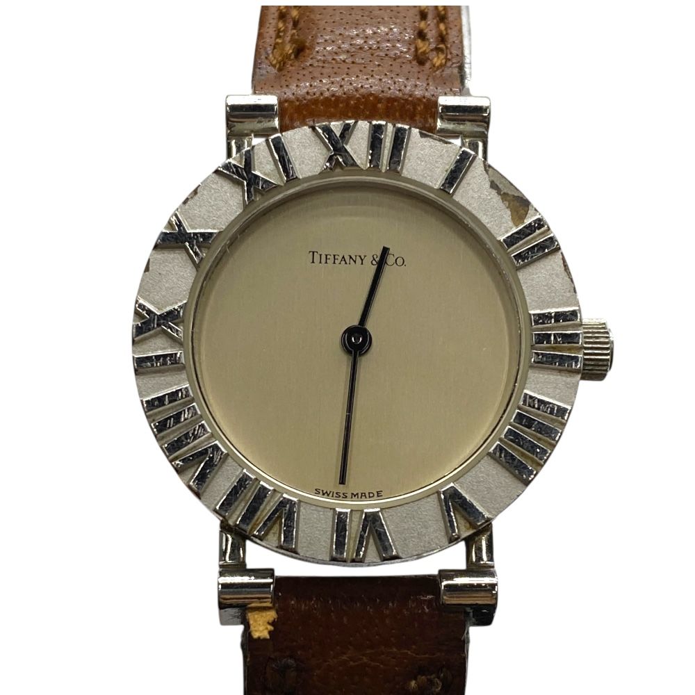 稼働品 ティファニー アトラス 腕時計 時計 クオーツ 日常生活防水