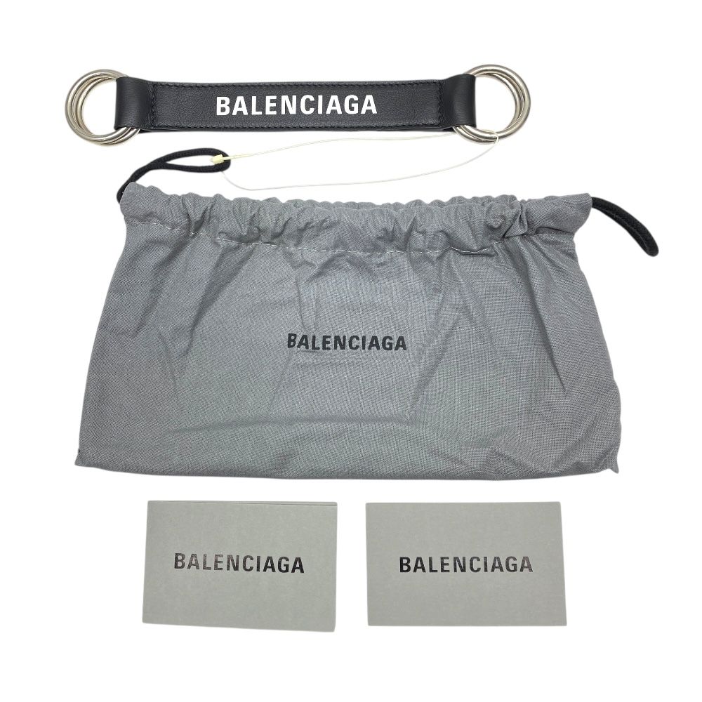 未使用 バレンシアガ キーホルダー キーリング レザーハンドル