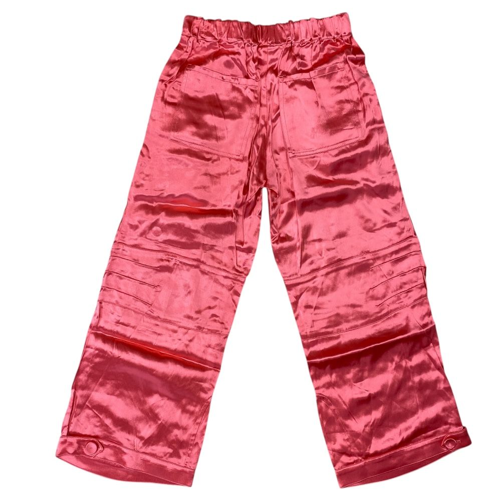 未使用展示品 フェンディ キッズ サテン ワイドレッグ カーゴパンツ