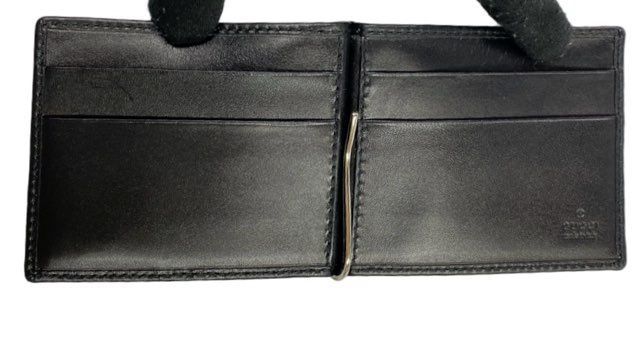 グッチ GUCCI マネークリップ 二つ折り財布 財布 レザー GG 181678