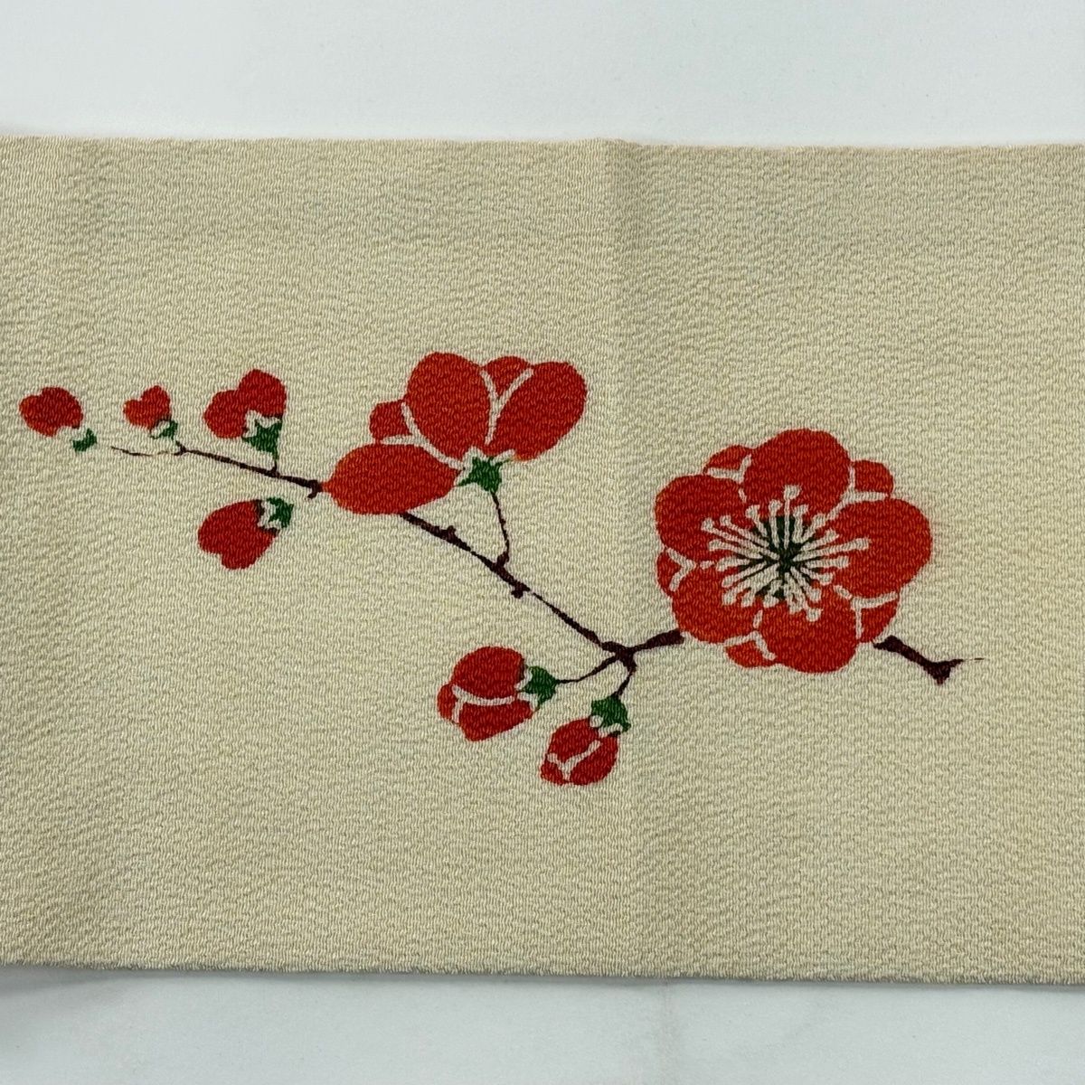 名古屋帯 優品 枝梅 縮緬 染め分け ベージュ 正絹 【中古】 - メルカリ