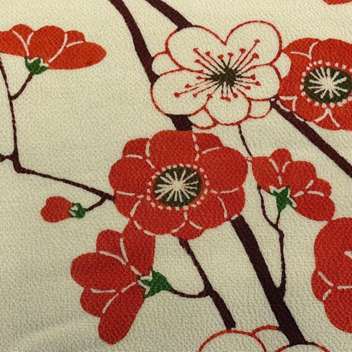 名古屋帯 優品 枝梅 縮緬 染め分け ベージュ 正絹 【中古】 - メルカリ