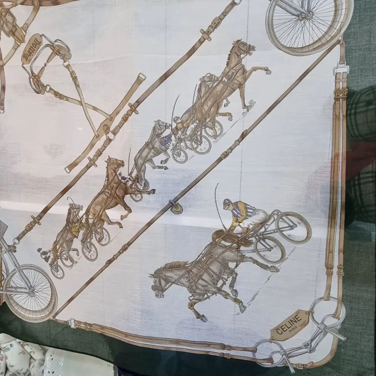 CELINE セリーヌ ヴィンテージ パータン ミニスカーフ / ハンカチ