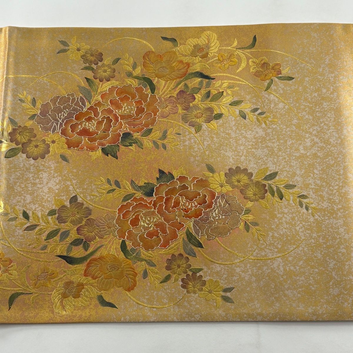 袋帯 秀品 牡丹 草花 螺鈿 金彩 金色 お太鼓柄 正絹 【中古】 - メルカリ