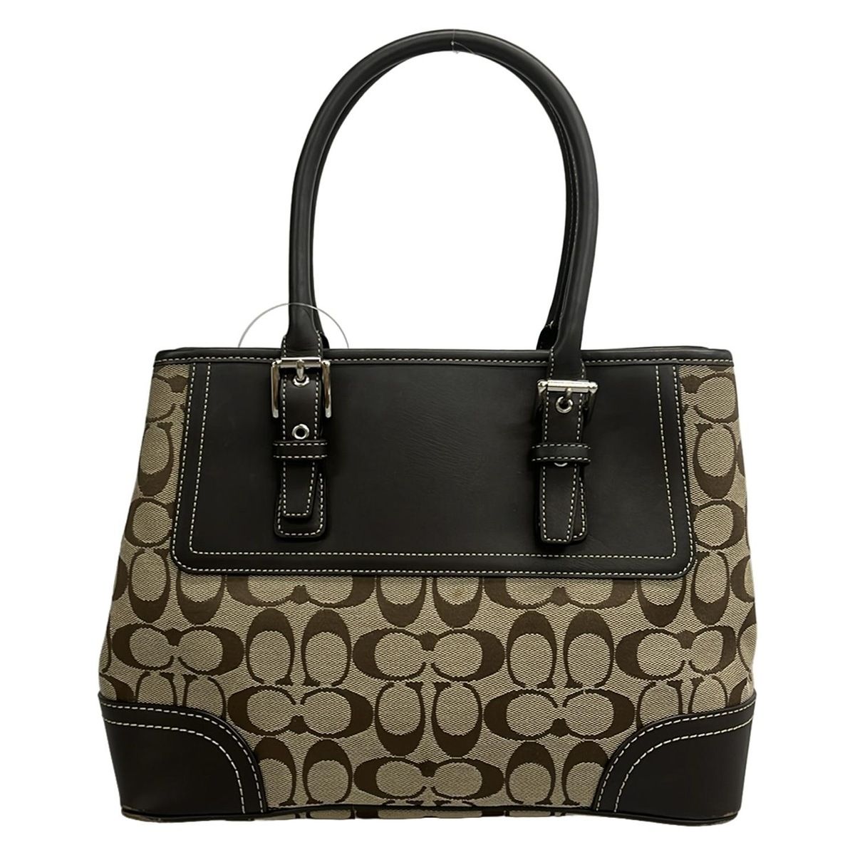 COACH(コーチ) ハンドバッグ シグネチャー柄 F11220 カーキ×ダーク