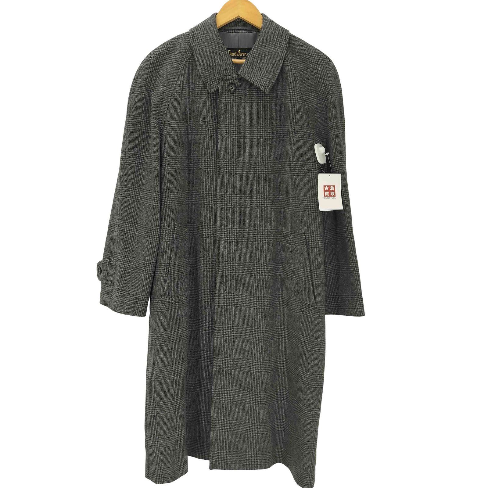 カシミヤ CASHMERE CASHMERE 100% Houndstooth Balmacaan Long Coat