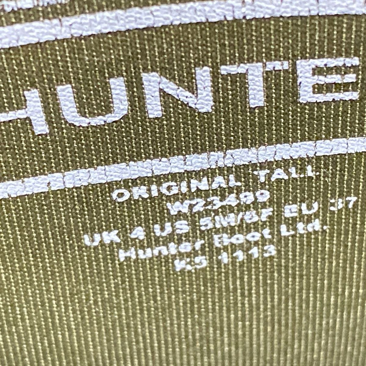 HUNTER(ハンター) レインブーツ UK 4 レディース - カーキ - メルカリ